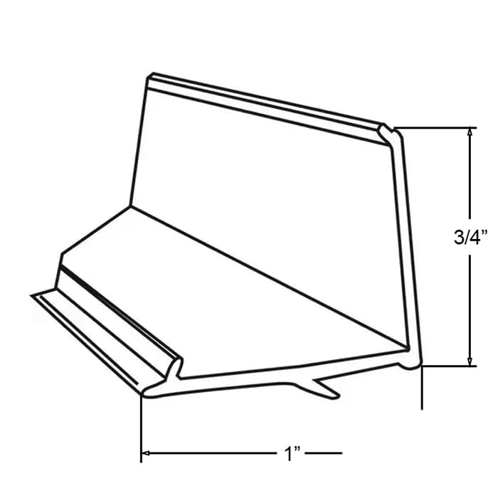8' White Vinyl Glazing Bead (Snap In) - 8' White Vinyl Glazing Bead (Snap In)