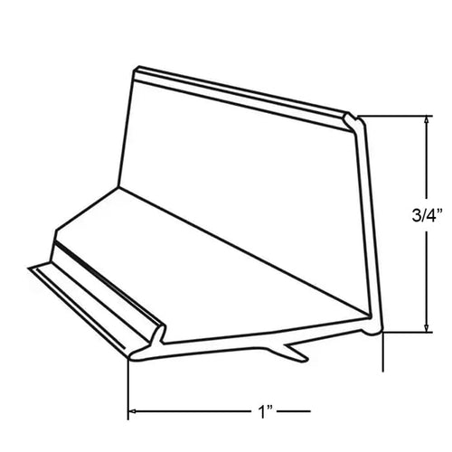 8' White Vinyl Glazing Bead (Snap In) - 8' White Vinyl Glazing Bead (Snap In)