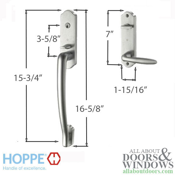 Hoppe Verona HLS2000 Traditional Entrance Handle Set - Hoppe Verona HLS2000 Traditional Entrance Handle Set