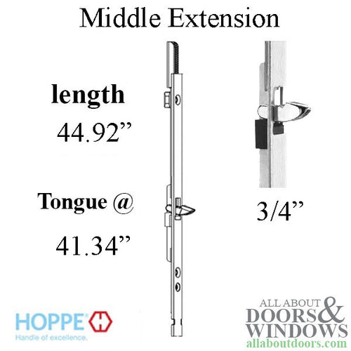 20mm Manual Middle Extension, Shootbolt-Tongue at 41.34