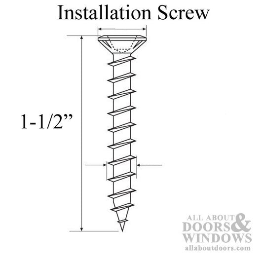 Screw, Trilennium 3-Point Lock Installation, 1-1/2",  7 Pack