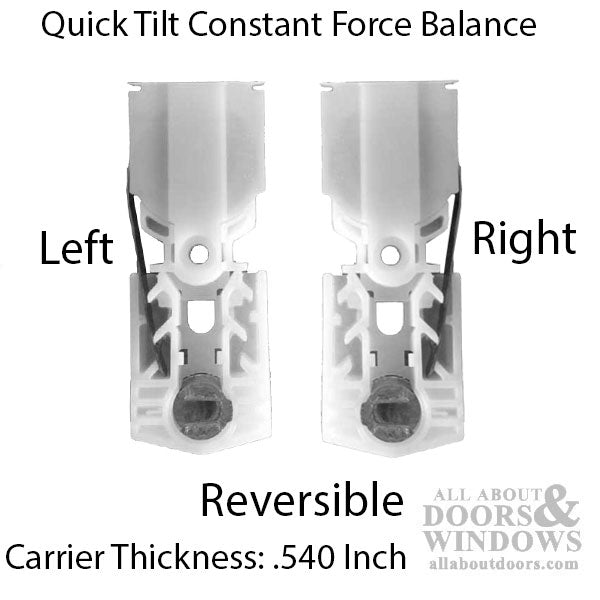 Quick Tilt Constant Force Balance .540 Carrier, Single Coil LH - Quick Tilt Constant Force Balance .540 Carrier, Single Coil LH