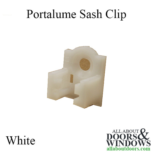 Plastic Portalume Sash Clip - White