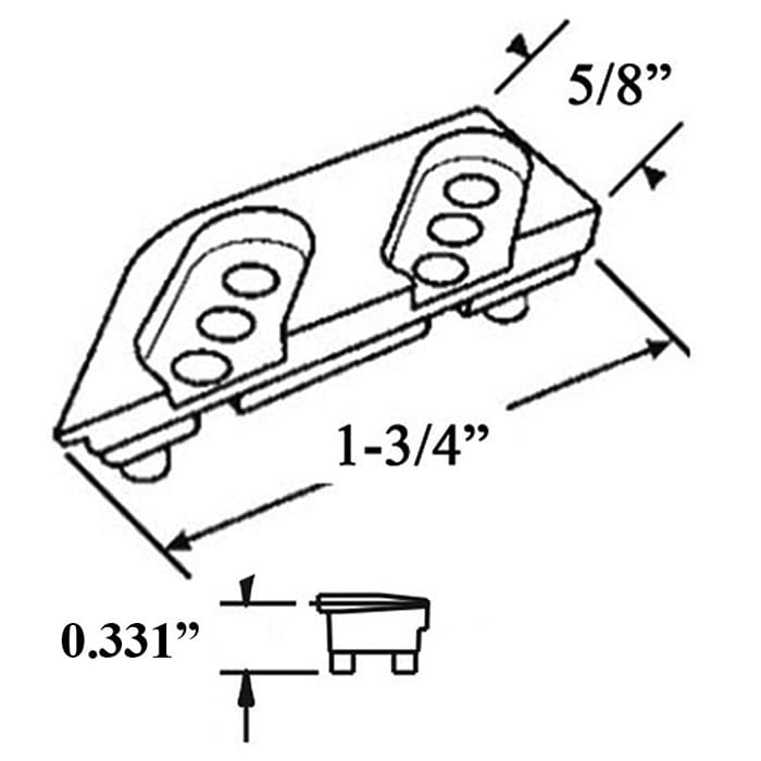 Truth Multipoint Window Lock Keeper Left Hand White - Truth Multipoint Window Lock Keeper Left Hand White