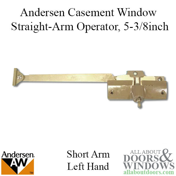 Andersen - Perma-Shield - Casement Window Straight Arm Operator LH, Wood, Single Arm, 7193-32 - Andersen - Perma-Shield - Casement Window Straight Arm Operator LH, Wood, Single Arm, 7193-32