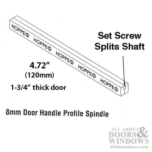 Spindle, 120mm for HLS 9000, 1-3/4