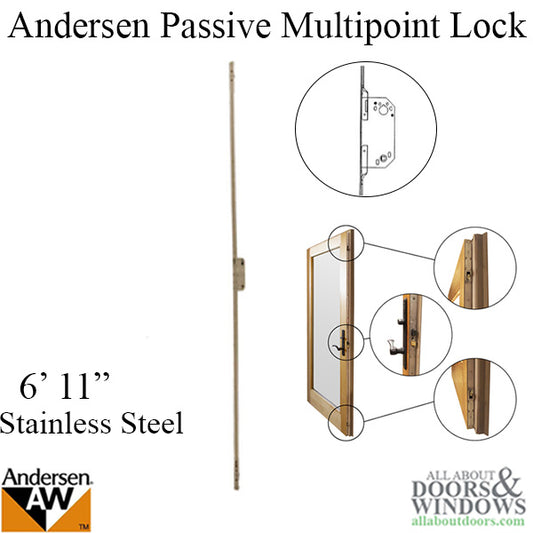 Andersen Multipoint Lock, FWH611 Passive - Stainless