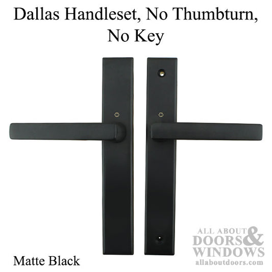 Dallas Contemporary Lever Handle, Fixed Dummy Pair, M1643 / 2161N Set - Matte Black