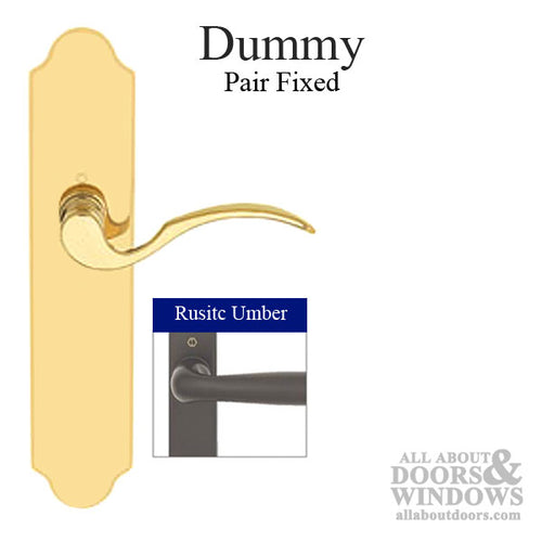 Lock Trim; Munchen M112PL / 3965N, Dummy Pair Door - Rustic Umber - Lock Trim; Munchen M112PL / 3965N, Dummy Pair Door - Rustic Umber