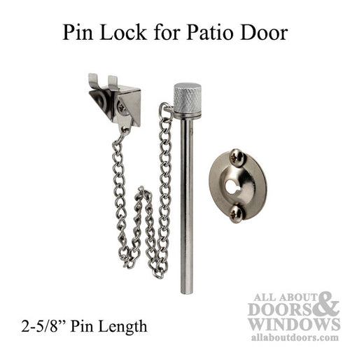 Patio Door Security Pin - 2-5/8 Inch Length - Patio Door Security Pin - 2-5/8 Inch Length