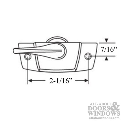 Single / Double Hung Window Sash Lock 2-1/16
