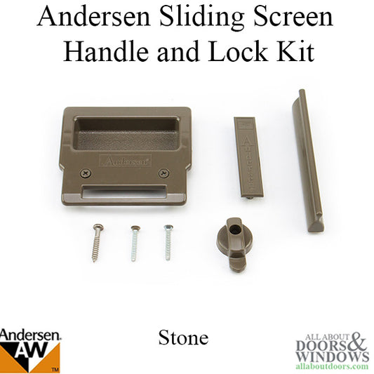 Andersen Sliding Screen Handle and Lock Kit - Stone