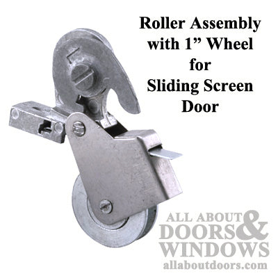 Steel Roller Assembly with 1 Inch Steel Roller for Sliding Screen Door - Steel Roller Assembly with 1 Inch Steel Roller for Sliding Screen Door