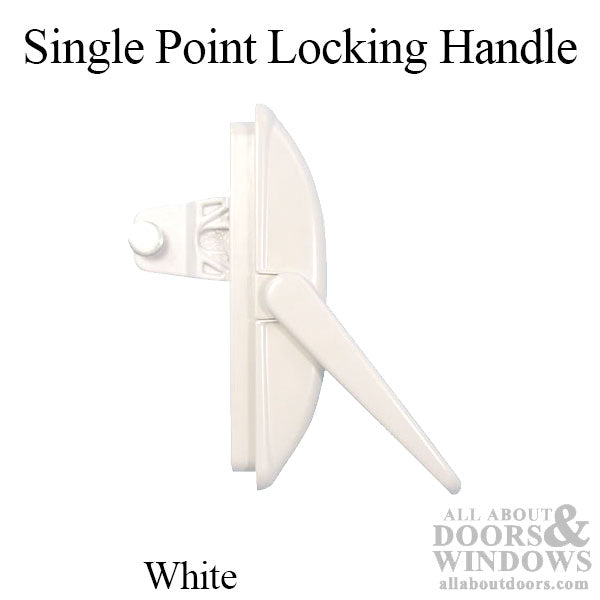 Single Point Locking Handle, Bend Straight Pin, 33mm, Non-Handed - G2 White - Single Point Locking Handle, Bend Straight Pin, 33mm, Non-Handed - G2 White