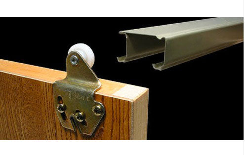 7/8 Roller, 3/8 Offset; Johnson Hardware closet door assembly - 7/8 Roller, 3/8 Offset; Johnson Hardware closet door assembly