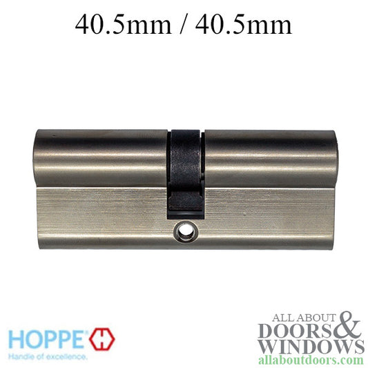 Euro Profile Full Double Cylinder, 40.5/40.5 mm, 360 Key / Key - Satin Nickel