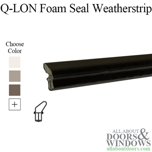 Q-Lon Foam Seal Weatherstrip, Sold by the Foot - Choose Color