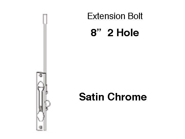 Discontinued 8 Inch Extension Bolt, 2 hole 1 x 6-3/4 Flush Lever - Brushed/Satin Chrome - Discontinued 8 Inch Extension Bolt, 2 hole 1 x 6-3/4 Flush Lever - Brushed/Satin Chrome