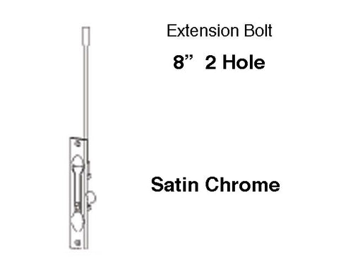 Discontinued 8 Inch Extension Bolt, 2 hole 1 x 6-3/4 Flush Lever - Brushed/Satin Chrome - Discontinued 8 Inch Extension Bolt, 2 hole 1 x 6-3/4 Flush Lever - Brushed/Satin Chrome
