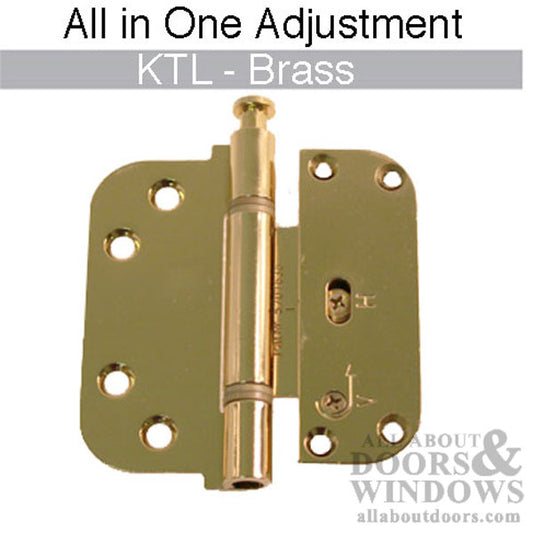 2D Hinge, All in one Vertical & Horizontal (H-V) NRP  Outswing - Plated Brass