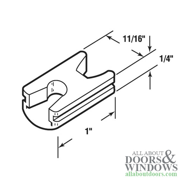 Leigh/Monarch H-Shape Top Guide, Bi-Fold/Accordion Doors - Leigh/Monarch H-Shape Top Guide, Bi-Fold/Accordion Doors