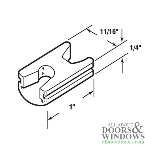 Leigh/Monarch H-Shape Top Guide, Bi-Fold/Accordion Doors - Leigh/Monarch H-Shape Top Guide, Bi-Fold/Accordion Doors