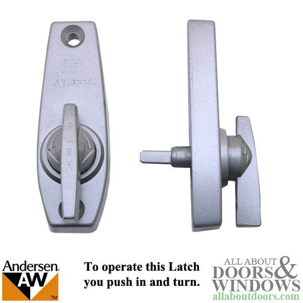 Andersen Push & Turn Style Thumb Latch for a 3 Panel Gliding Patio Door - Stone - Andersen Push & Turn Style Thumb Latch for a 3 Panel Gliding Patio Door - Stone