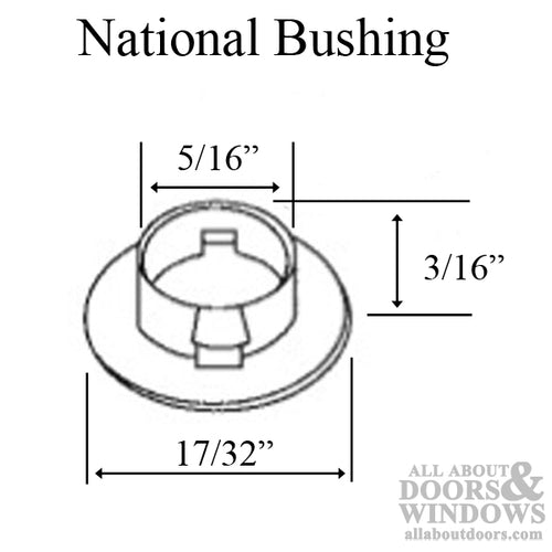 National Bushing,  5/16  I.D.  Nylon Grommet  ( Nylinder ) - National Bushing,  5/16  I.D.  Nylon Grommet  ( Nylinder )