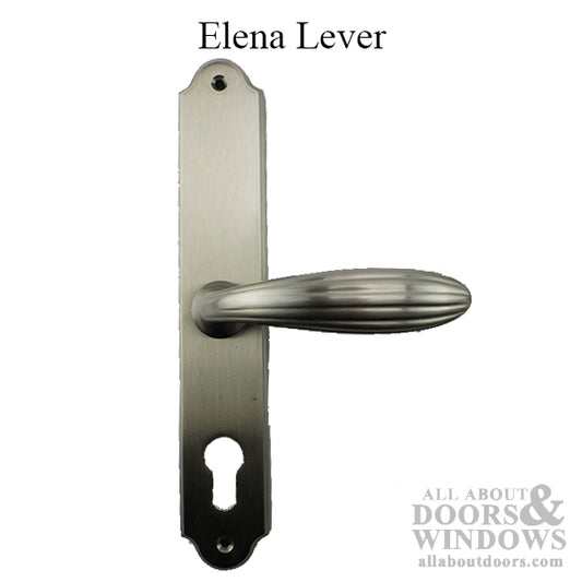 Elena Lever, Lara 68mm Backplate, Patio/ Inactive Handleset - Satin Nickel