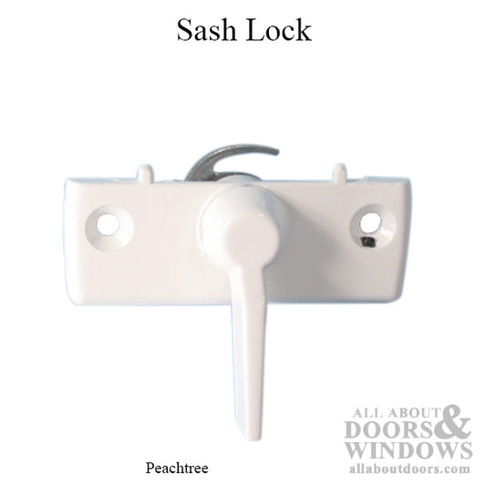 Sash Lock, Peachtree Ariel Tilt Double Hung Window  - White