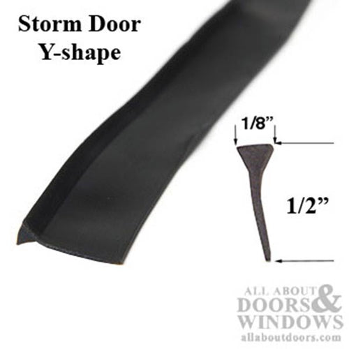 Vinyl Storm OffSet Y Shape Door Sweep Larson OffSet Y Shape Draft Stopper - Black - Vinyl Storm OffSet Y Shape Door Sweep Larson OffSet Y Shape Draft Stopper - Black