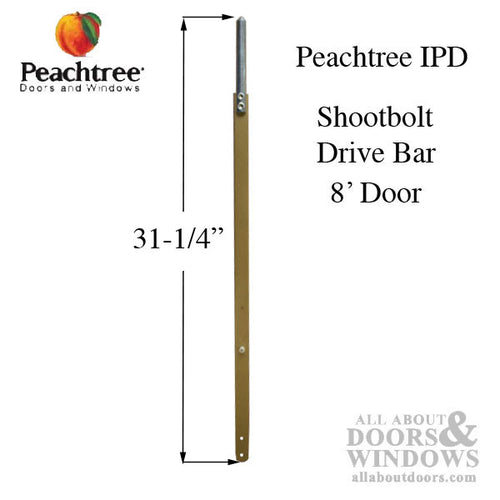 Peachtree IPD Citadel 8 foot  Panel Top Drive Bar w/ Shootbolt - Peachtree IPD Citadel 8 foot  Panel Top Drive Bar w/ Shootbolt