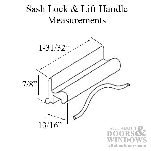 Sash Lock & Lift handle, Plastic - Black - Sash Lock & Lift handle, Plastic - Black