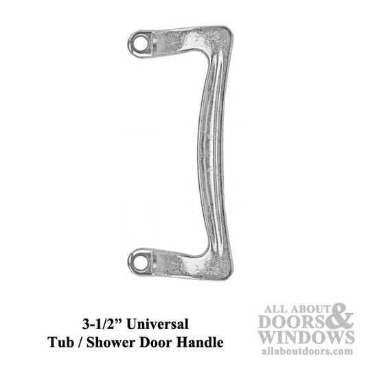 3-1/2 Inch Universal Shower Door / Tub Enclosure Single Handle - Chrome