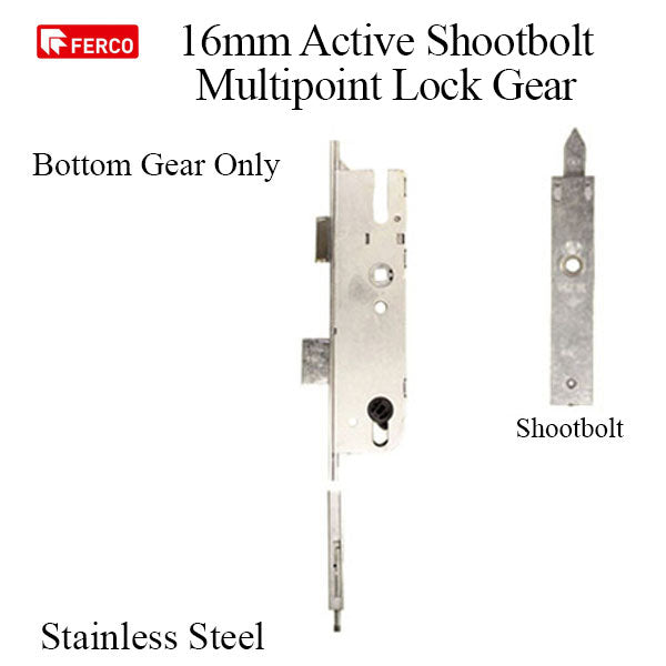 16mm G-U Cremona Europa Active Multipoint Lock w/ Shootbolt - 16mm G-U Cremona Europa Active Multipoint Lock w/ Shootbolt