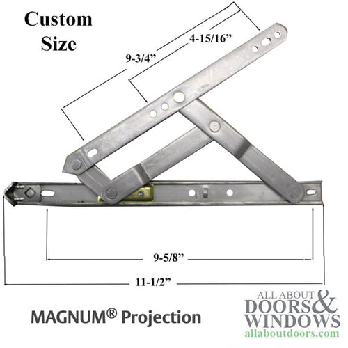 4-Bar Hinge 7/8 x 11-1/2 Custom  Caldwell INLINE Commercial Projection Window - 4-Bar Hinge 7/8 x 11-1/2 Custom  Caldwell INLINE Commercial Projection Window