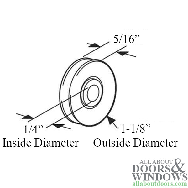 Roller Only, 1-1/8 Diameter, Steel wheel - Roller Only, 1-1/8 Diameter, Steel wheel