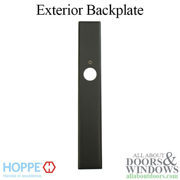 HOPPE Dallas Exterior Backplate M2161N for Inactive Handlesets - Matte Black - HOPPE Dallas Exterior Backplate M2161N for Inactive Handlesets - Matte Black