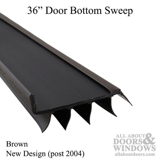 Door Bottom / Sweep, Staple-On, 36 Inch - Brown