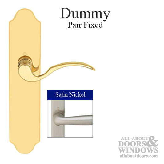 Lock Trim; Munchen M112PL / 3965N, Dummy Pair Door - Satin Nickel