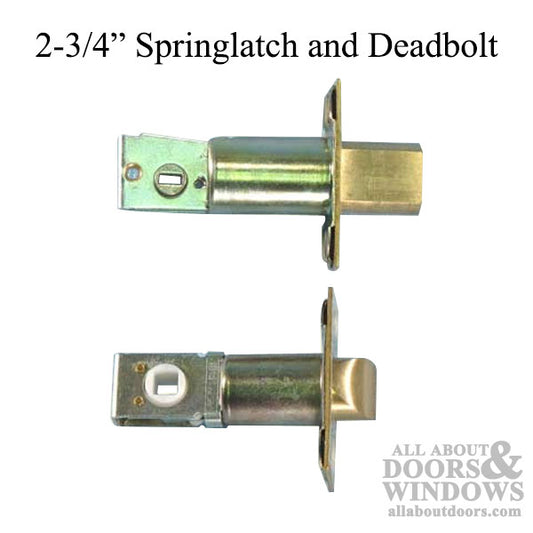 2-3/4” Backset Latches, Spring & Deadbolt Combo