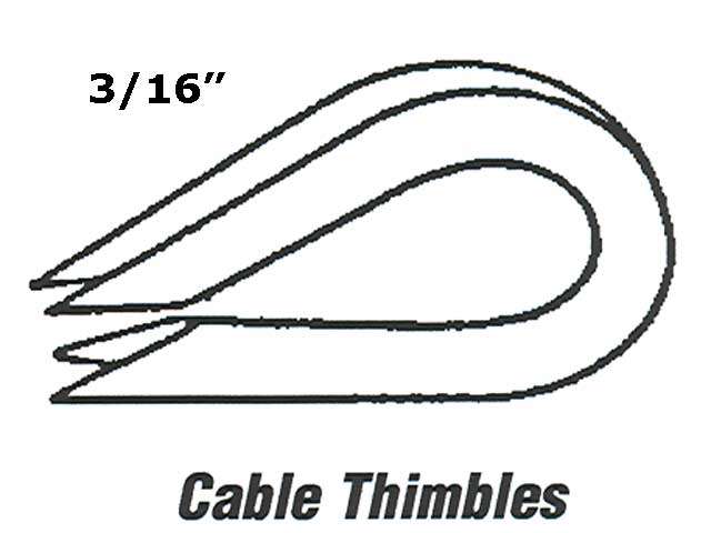 Cable Thimble for 3/16 Inch Cable - Cable Thimble for 3/16 Inch Cable