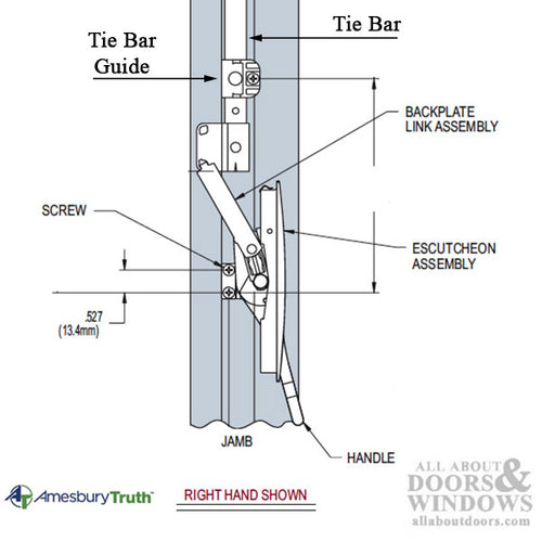 Truth Mirage Multi-Point Lock Assembly - White - Truth Mirage Multi-Point Lock Assembly - White