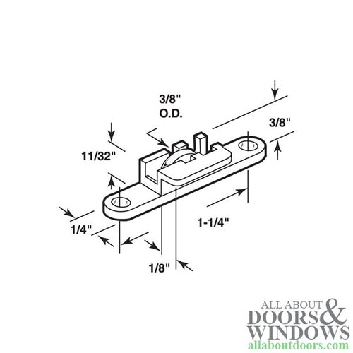 Roller Assembly (Flat) - Sliding Windows, Nylon - Roller Assembly (Flat) - Sliding Windows, Nylon