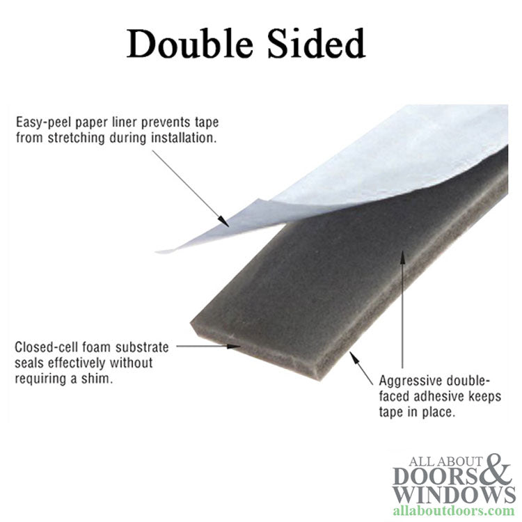 Glazing Tape Double Sided Glazing Tape 100 foot Roll of .125 Inch by .375 Inch - Glazing Tape Double Sided Glazing Tape 100 foot Roll of .125 Inch by .375 Inch