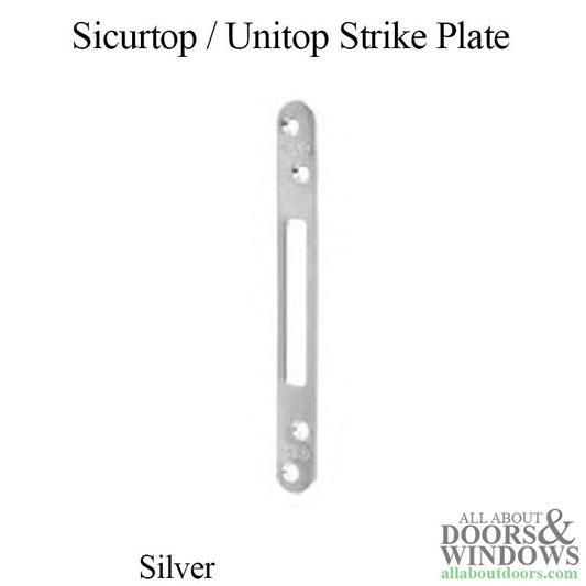 AGB Sicurtop / Unitop, Strike Plate,  Non-Handed for Poseidon Multipoint Lock -silver