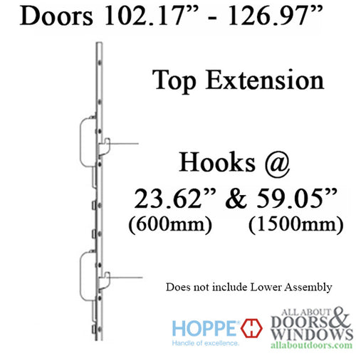 16mm Top Extension Swing Hook @ 23.62“  &  59.05” - 16mm Top Extension Swing Hook @ 23.62“  &  59.05”