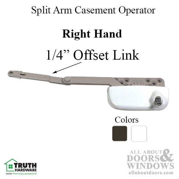 Truth Ellipse Split Arm Casement Operator, 1/4