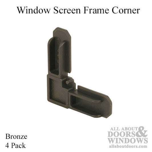 Window Screen Frame Corner 5/16 Inch Frame - Bronze