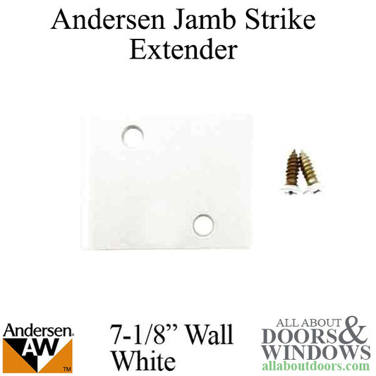 Andersen Jamb Strike Extender, 3" - White